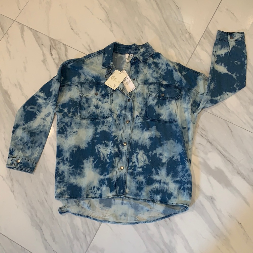 Elan woman’s Jean jacket small and medium available Rock and Roll on the back